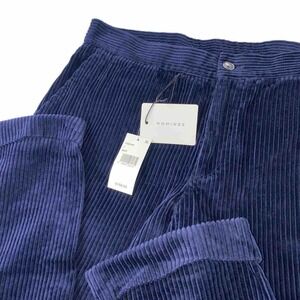 NEW Navy Corduroy Pants Wide Wale Cuffed Mens L 34x30 Ivy Old Money Quiet Luxury